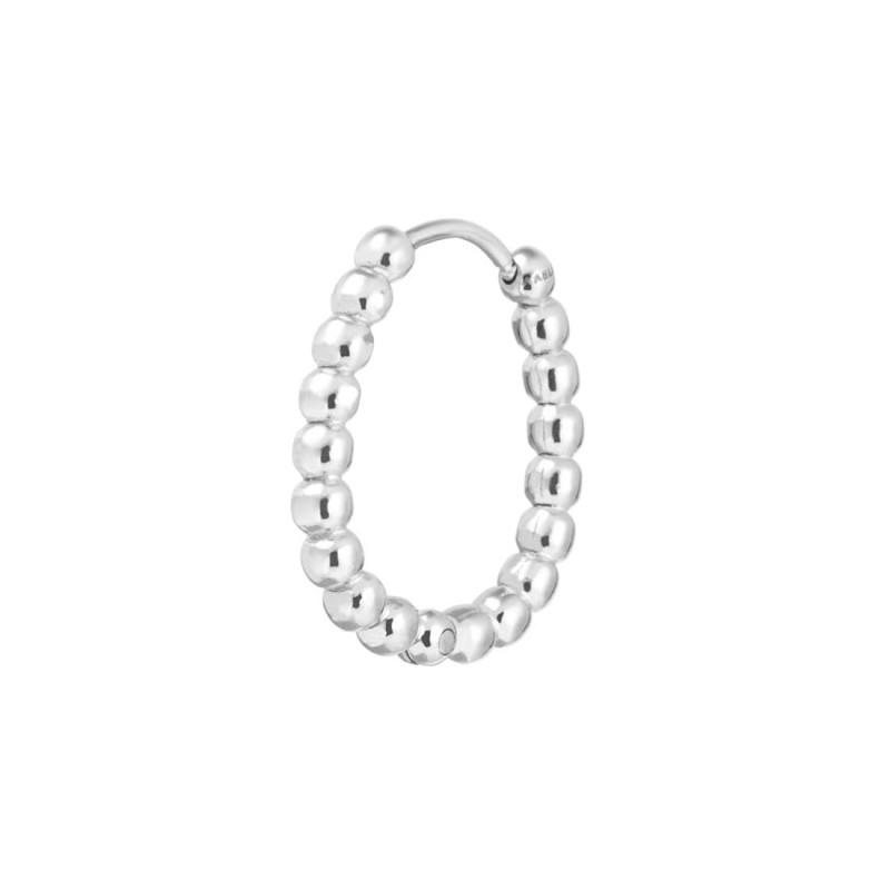 Orecchino a cerchio 1,9 cm trama con sfere Orecchino a cerchio 1,9 cm trama con sfere