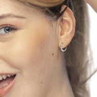 Orecchino a cerchio ritorto 1,5 cm