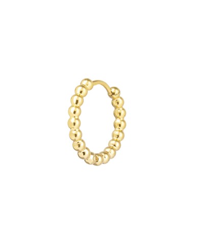 Orecchino a cerchio 1,7 cm trama con sfere