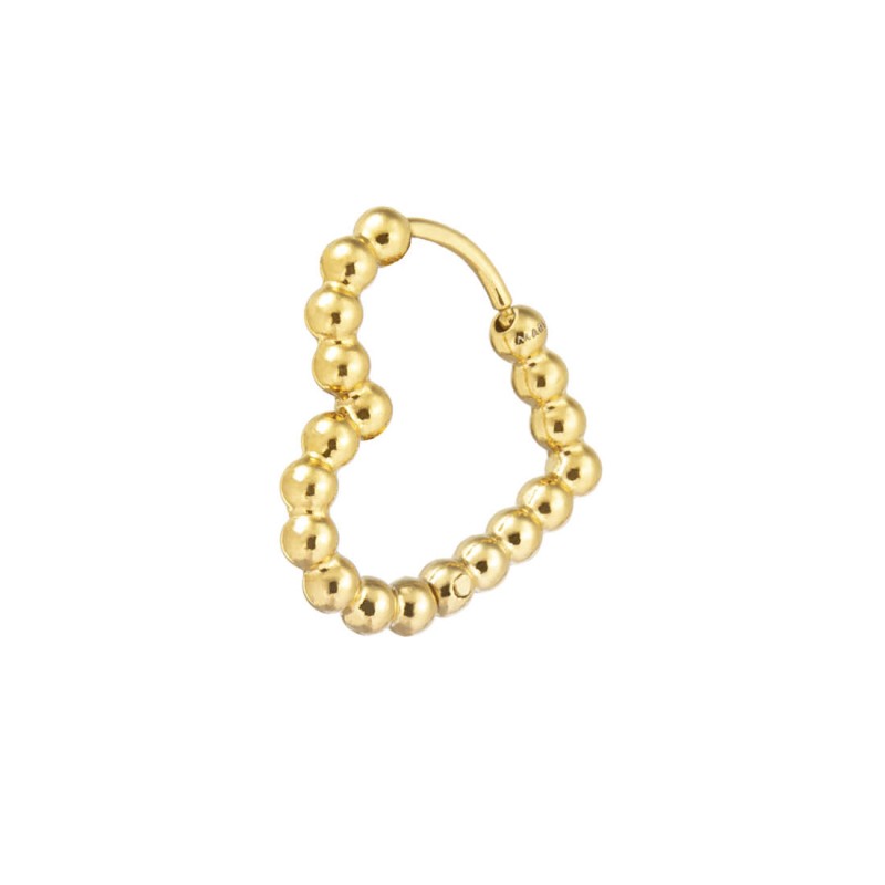 Orecchino cuore 1,8 cm trama con sfere Orecchino cuore 1,8 cm trama con sfere