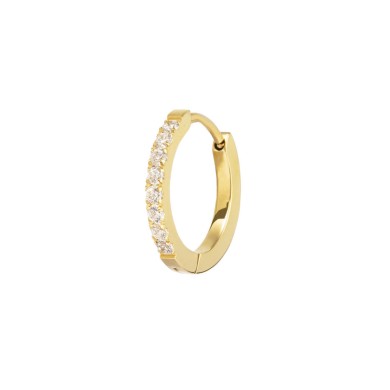 Orecchino a cerchio 1,7 cm con zirconi