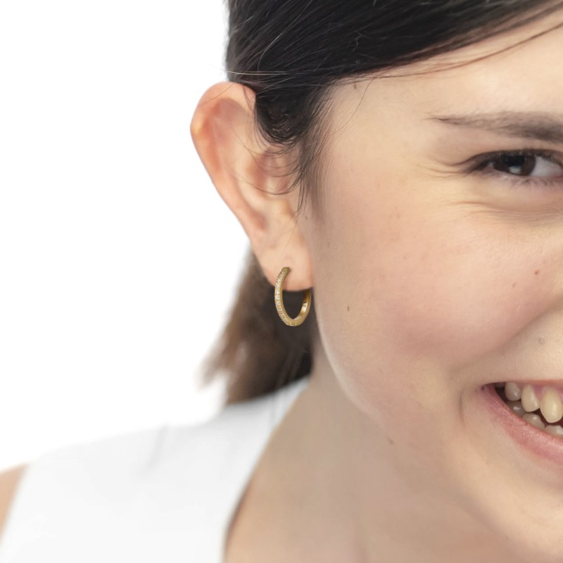 OR MONO ACC CERCHIO DIAMETRO 2 CM CON CZ BIANCHI