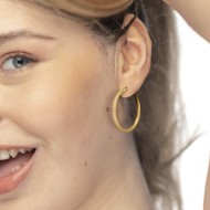 OR MONO ACC CERCHIO DIAMETRO 3,2 CM CON CZ BIANCHI