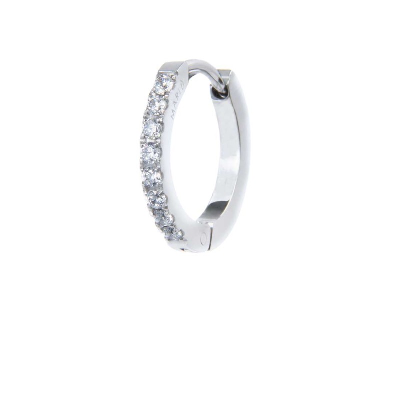 Orecchino a cerchio 1,7 cm con zirconi Orecchino a cerchio 1,7 cm con zirconi