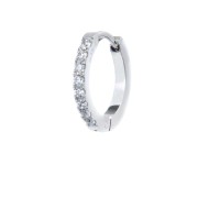 Orecchino a cerchio 1,7 cm con zirconi Orecchino a cerchio 1,7 cm con zirconi