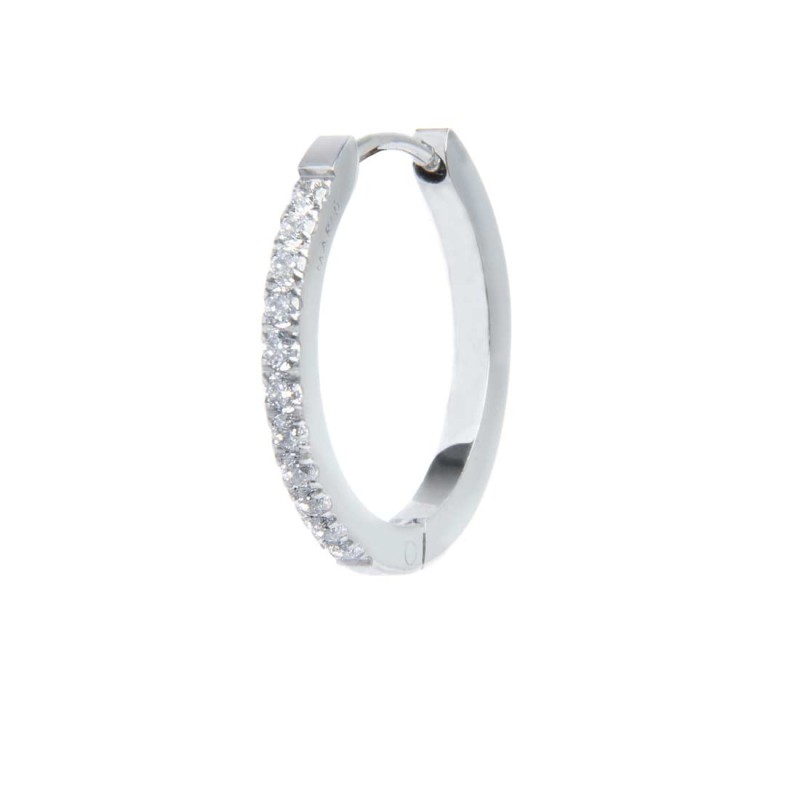 Orecchino a cerchio 2 cm con zirconi Orecchino a cerchio 2 cm con zirconi