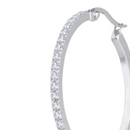 OR MONO ACC CERCHIO DIAMETRO 3,2 CM CON CZ BIANCHI