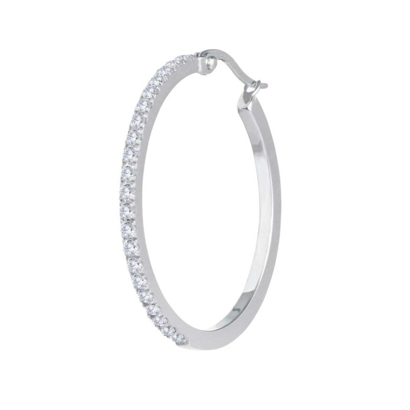 OR MONO ACC CERCHIO DIAMETRO 3,2 CM CON CZ BIANCHI