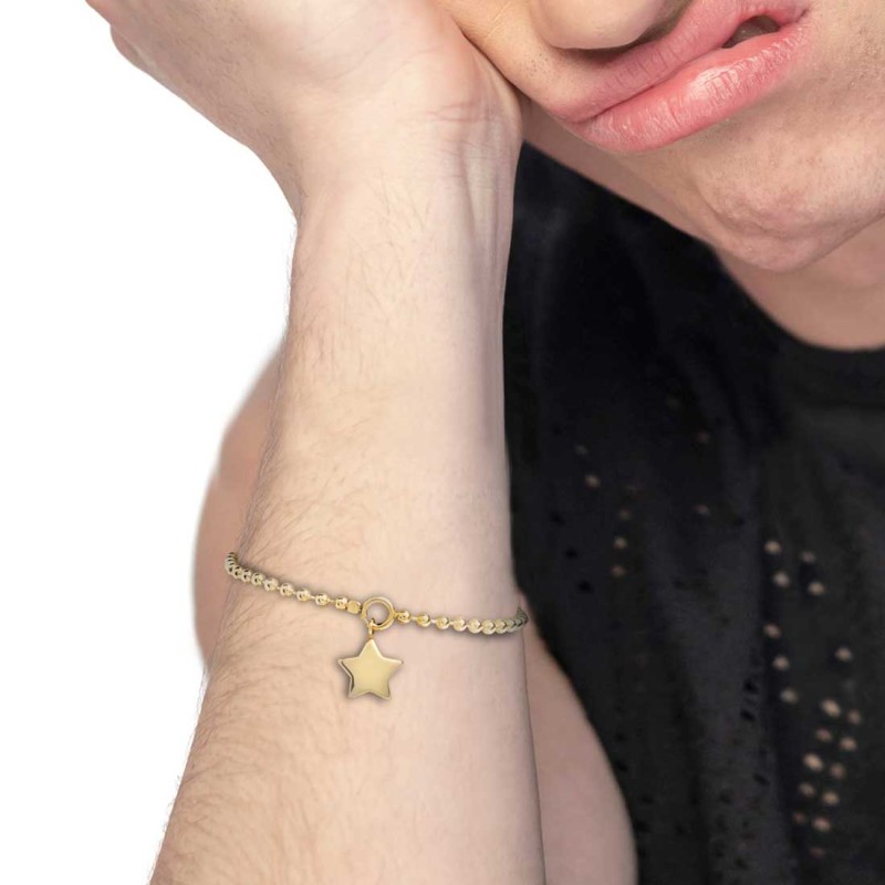 Bracciale catena a sfere con stella Bracciale catena a sfere con stella