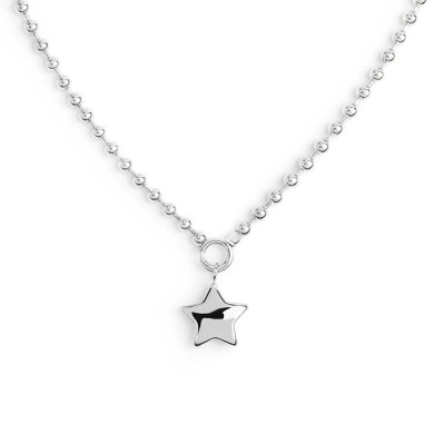 Collana catena a sfere con stella Collana catena a sfere con stella