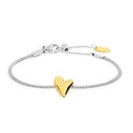 Bracciale catena mesh con cuore irregolare Bracciale catena mesh con cuore irregolare