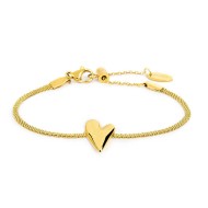 Bracciale catena mesh con cuore irregolare Bracciale catena mesh con cuore irregolare