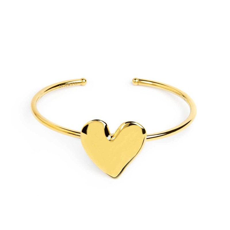 Bracciale rigido con cuore irregolare Bracciale rigido con cuore irregolare