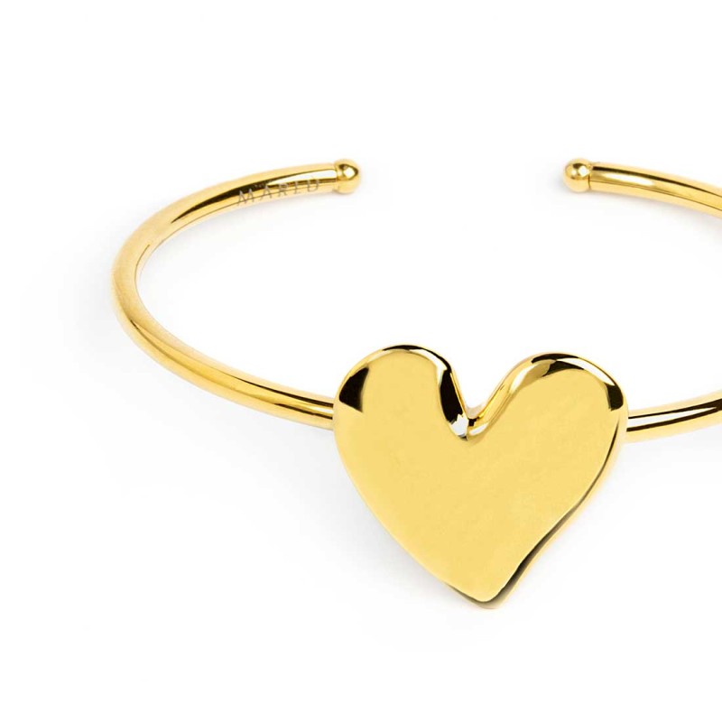 Bracciale rigido con cuore irregolare Bracciale rigido con cuore irregolare