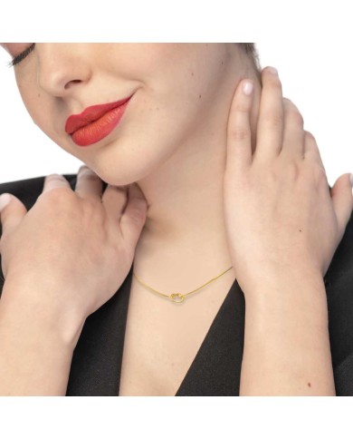 Collana con nodo catena snake