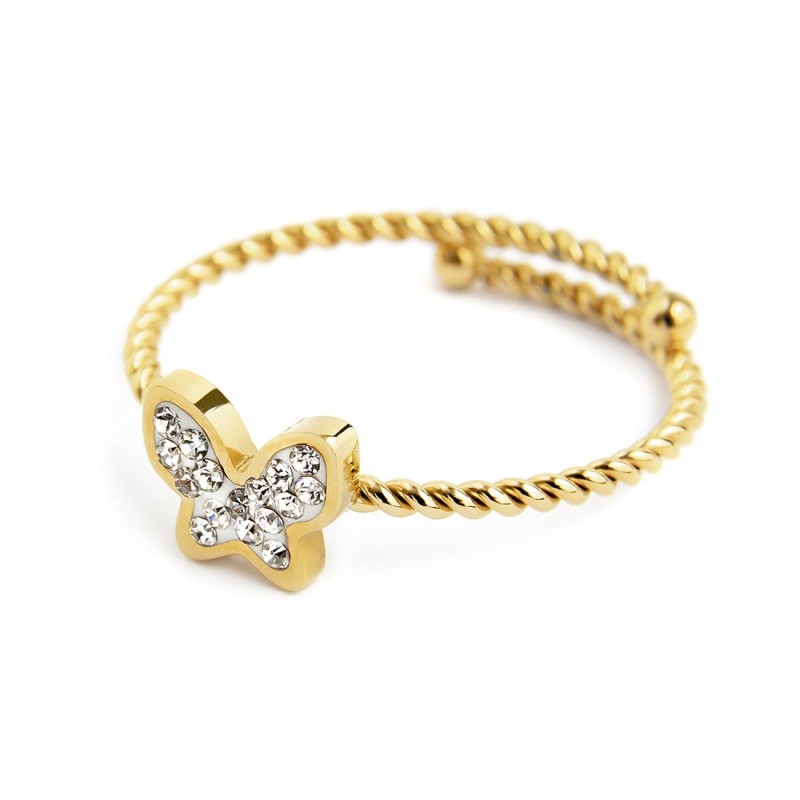 ANELLO CON FARFALLA CON CRISTALLI