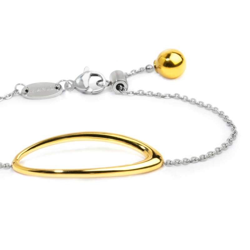 Bracciale con anello ovale centrale