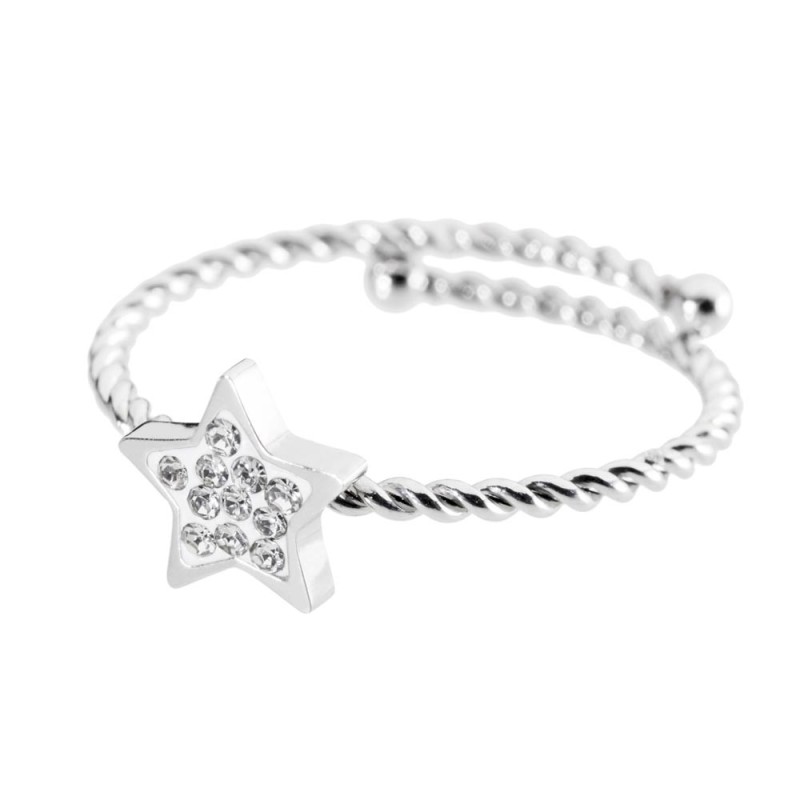ANELLO STELLA CON CRIST. BIANCHI ANELLO STELLA CON CRIST. BIANCHI