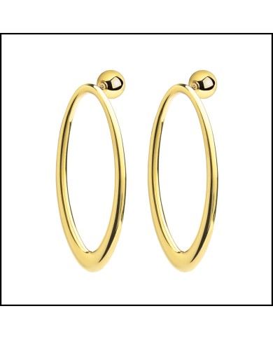 Orecchini con anello ovale