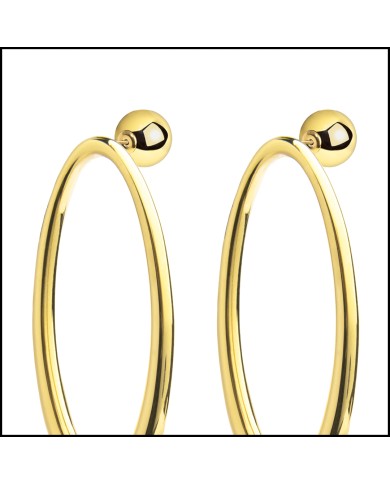 Orecchini con anello ovale