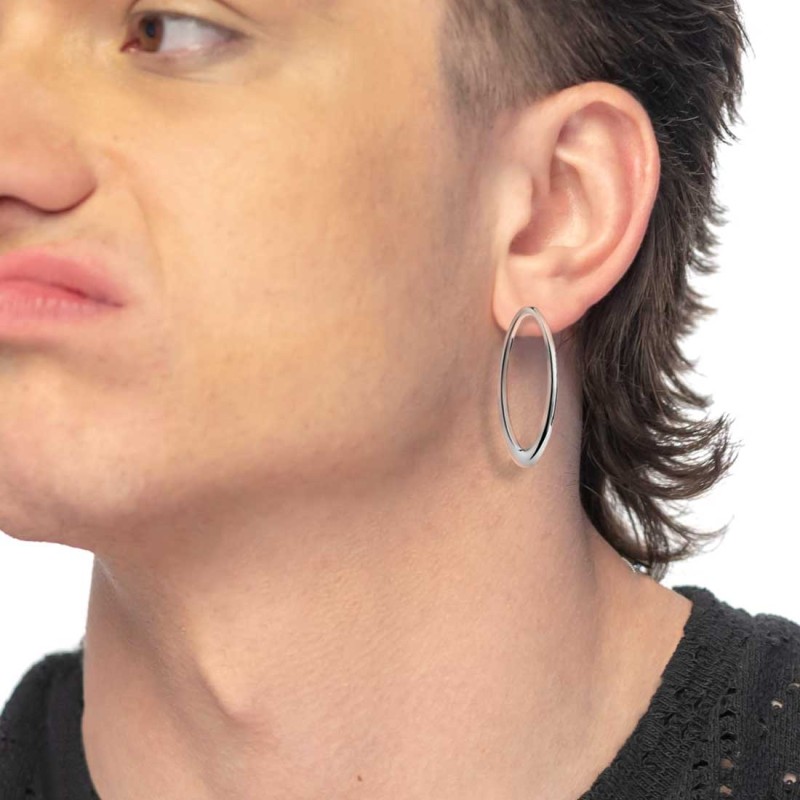 Orecchini con anello ovale