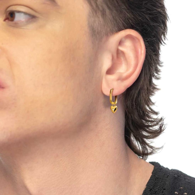 OR ACC MONO OVALE PENDENTE CUORE CON CZ BIANCO