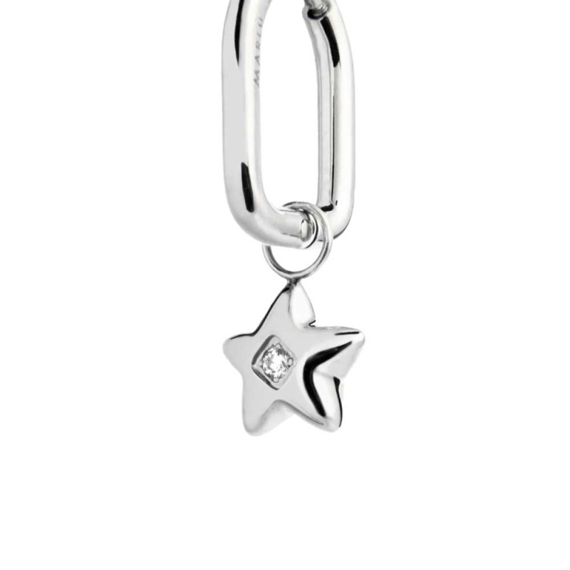 OR ACC MONO OVALE PENDENTE STELLA CON CZ BIANCO