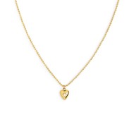 Collana con cuore centrale con zircone