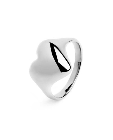 Anello cuore bombato