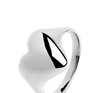 Anello cuore bombato