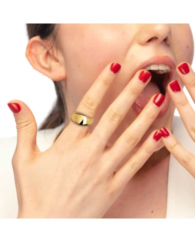 Anello a fascia larga bombata