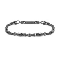 BRACCIALE ACC CON CAT. MARINE CON DUE ELEMENTI IN CERAMICA NERA