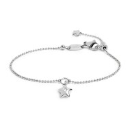 Bracciale catena a sfere con stella con zircone