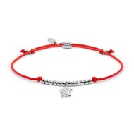 Bracciale cordino con pendente stella con zircone
