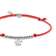 Bracciale cordino con pendente stella con zircone