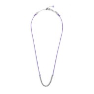 Collana cordino con sfere e rondelle al centro