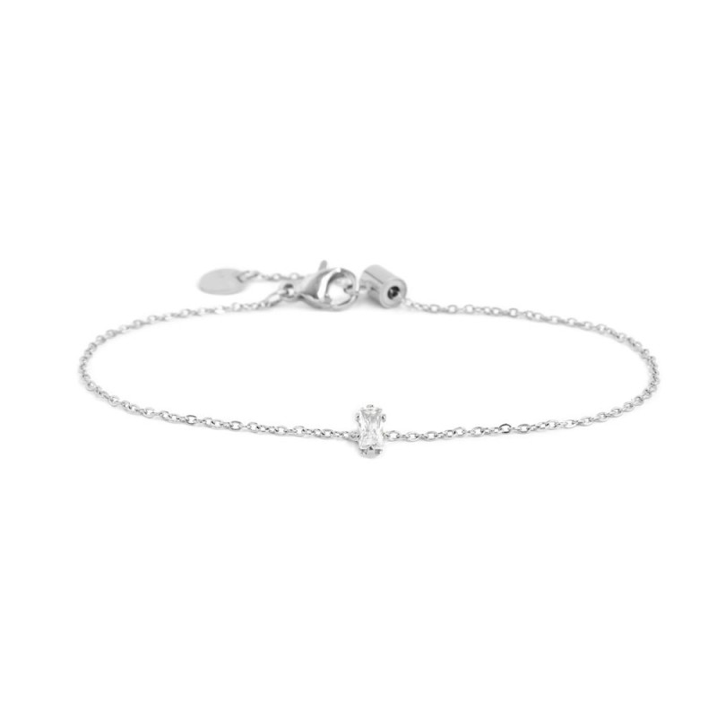 BRACCIALE 19CM CON CUBIC ZIRCONIA BAUGETTE BRACCIALE 19CM CON CUBIC ZIRCONIA BAUGETTE