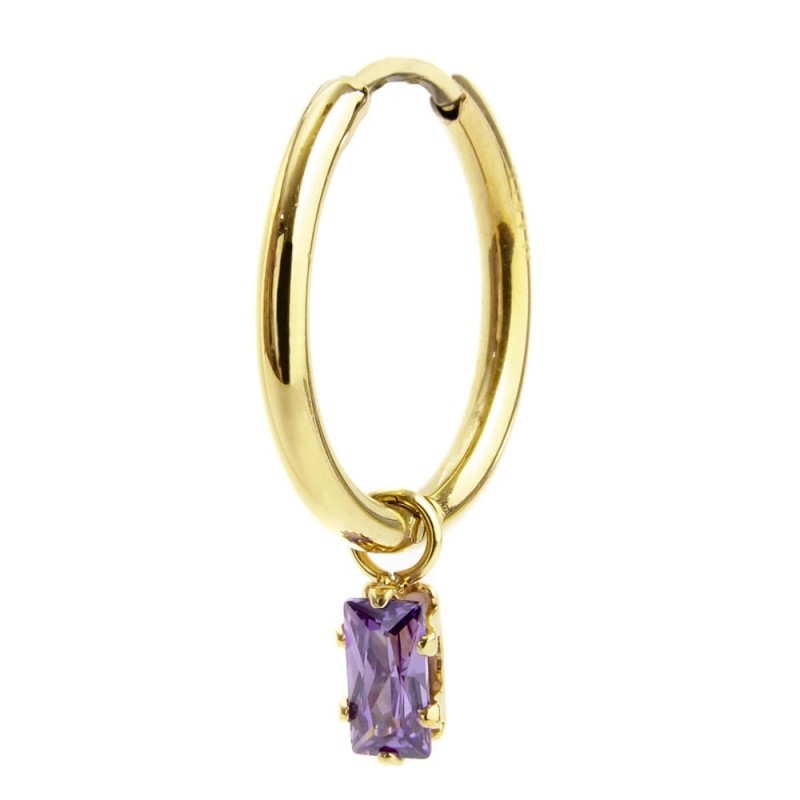 OR MONO 15,85MM CON PEND CUBIC ZIRCONIA BAUGETTE OR MONO 15,85MM CON PEND CUBIC ZIRCONIA BAUGETTE