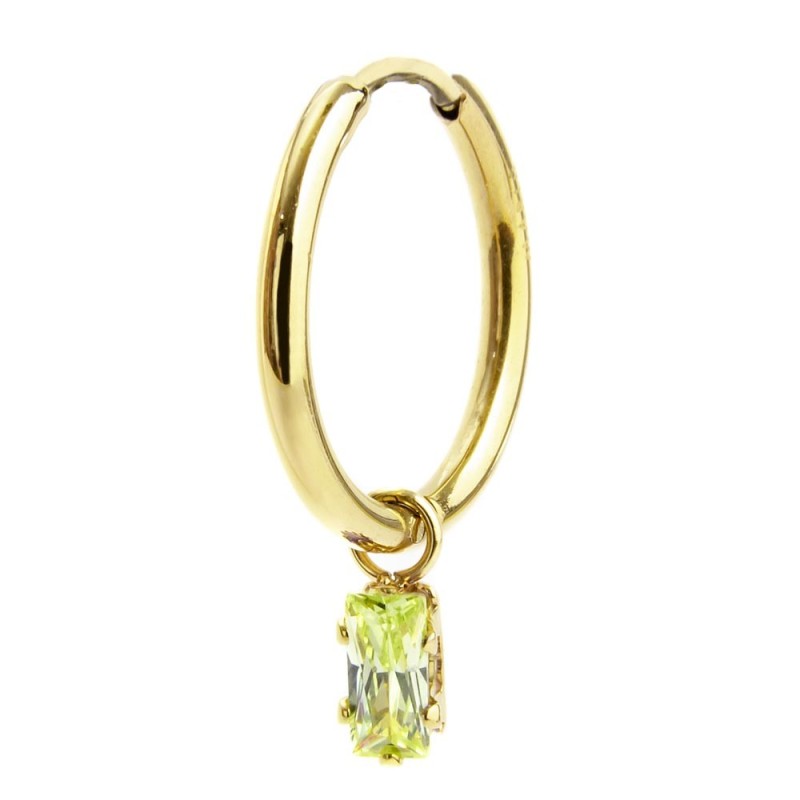 OR MONO 15,85MM CON PEND CUBIC ZIRCONIA BAUGETTE OR MONO 15,85MM CON PEND CUBIC ZIRCONIA BAUGETTE