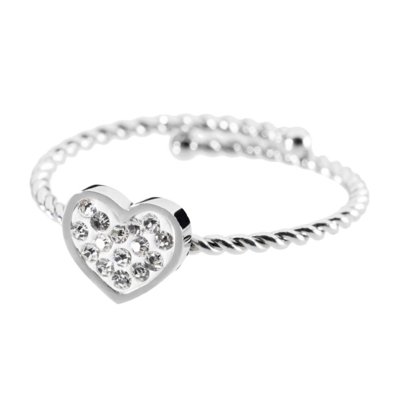 ANELLO CON CUORE CON CRISTALLI ANELLO CON CUORE CON CRISTALLI