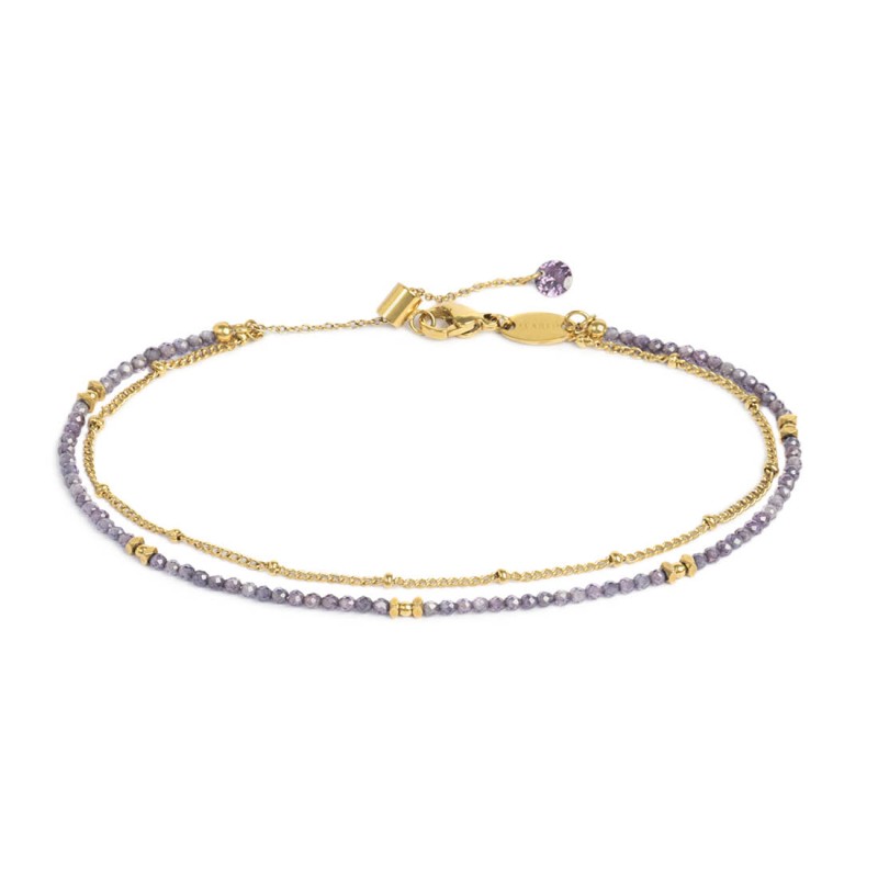 CAVIGLIERA CON CATENA CUBIC ZIRCONIA E CAT GRUMETTA