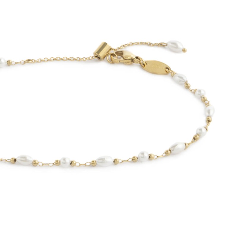 CAVIGLIERA CATENA CON PERLE E SFERE