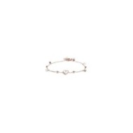 Bracciale cuore madreperla con sfere e zirconi