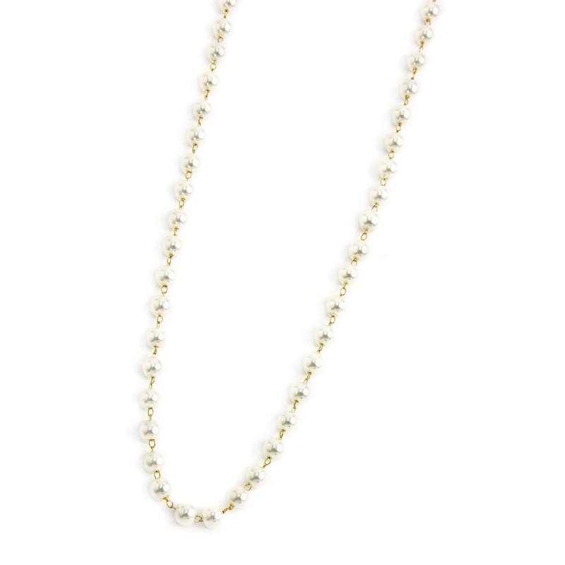 Collana catena con perle 4,3mm Collana catena con perle 4,3mm