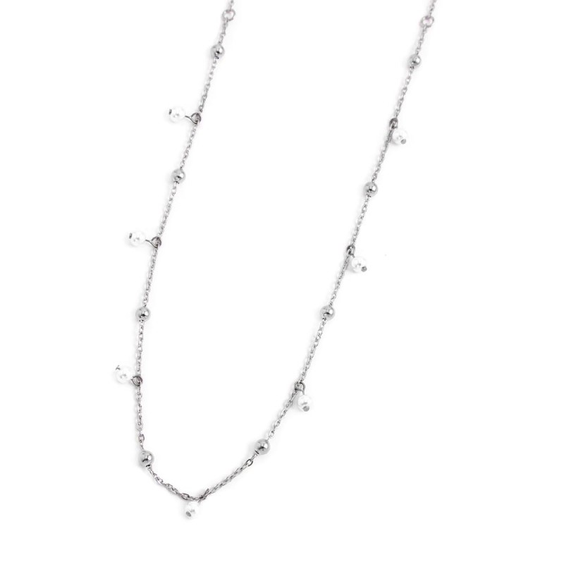 CO 44CM CAT CON SFERE E PERLE PENDENDENTI CO 44CM CAT CON SFERE E PERLE PENDENDENTI
