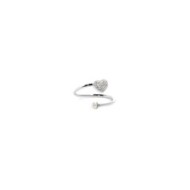Anello cuore con cristalli e perla Anello cuore con cristalli e perla