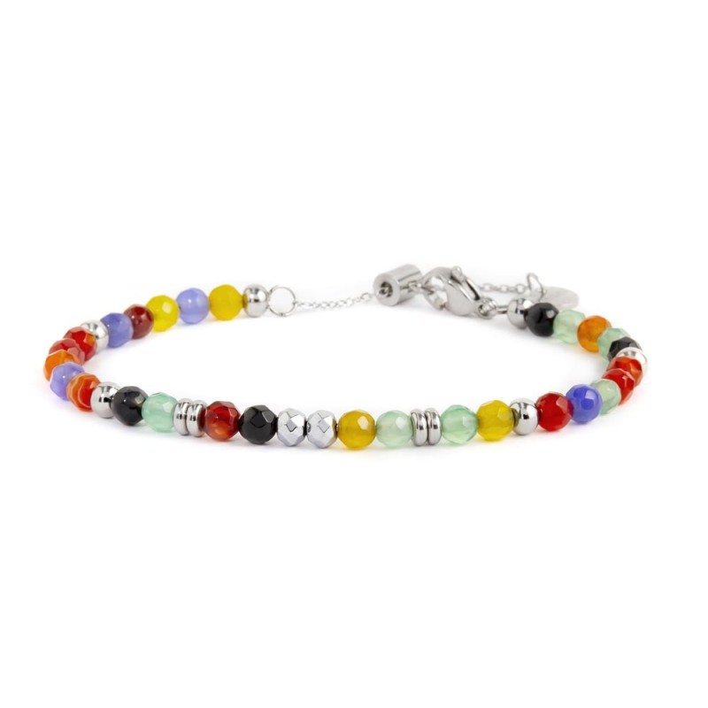 Bracciale agata sfaccettata 4mm Bracciale agata sfaccettata 4mm