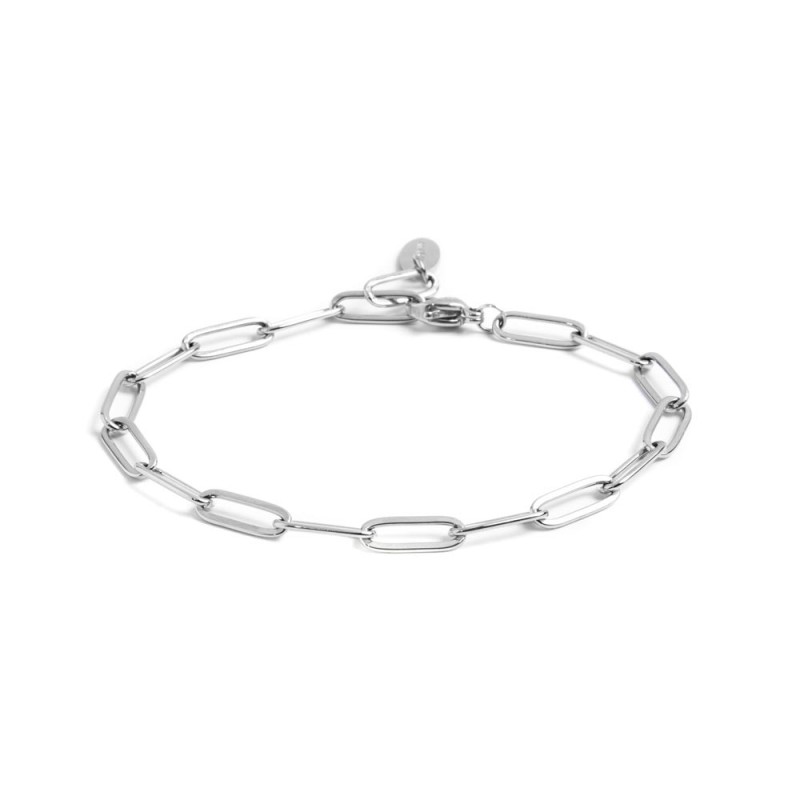 Silverly Bracciale Largo In Maglia Con Perline Fiore | Argento 925 Per Donna | 7,5 Pollici (19 Cm) | Regalo Con Panno Lucidante
