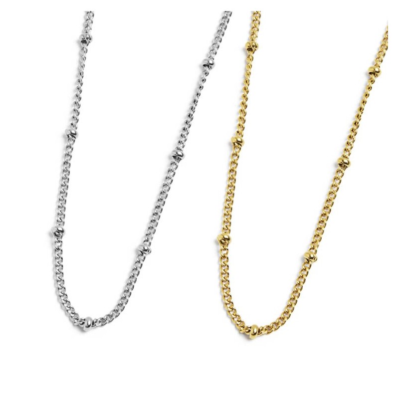 CARISSIMA Collana Rope Oro Giallo 9 Carati Per Donna – Sfere 3,5 Mm – Lunghezza 46 Cm – Confezione Regalo
