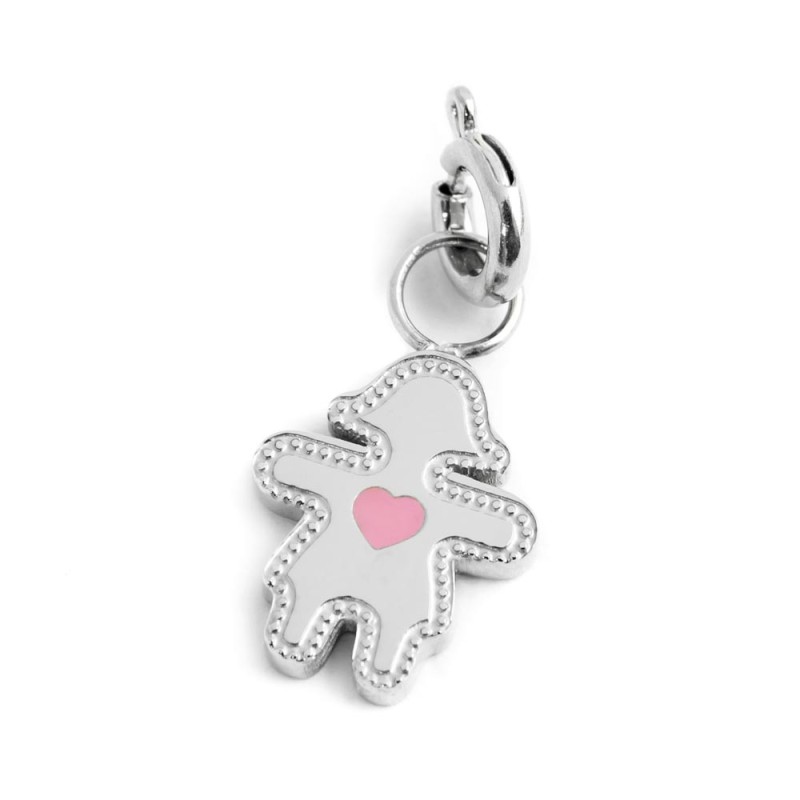 CHARM BIMBA CUORE SMALTO ROSA CHARM BIMBA CUORE SMALTO ROSA